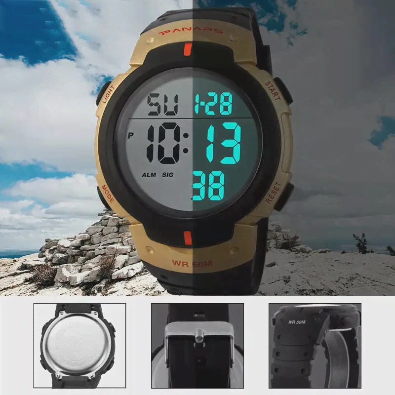 Мужские спортивные часы Chronos обратный отсчет мужские часы светодиодный цифровые часы мужские электронные часы мужские часы (art.: 3920bf9b4a33e)-2