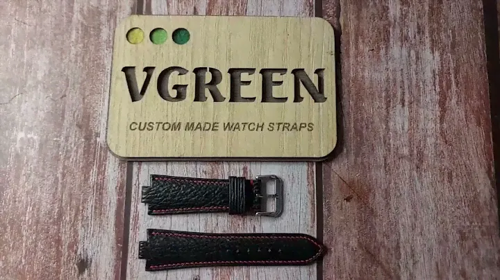 Black Sharkskin Leather Custom Notched Strap For Victorinox Swiss Army "Maverick Chrono (Gen 1)Watch