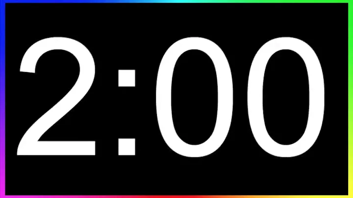 Minuteur 2min ALARME🚨/ Compte à Rebours 2 Minutes /Minuterie 2 Minutes/Décompte 2min