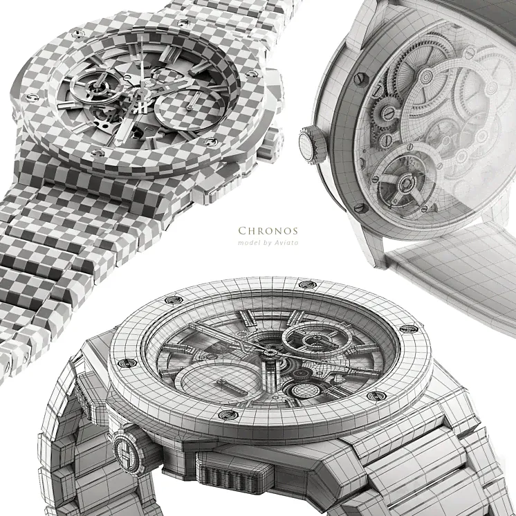 Chronos - Часы - 3D модель-1